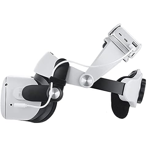 Kovshuiwe Head Strap for Quest 2,Head Strap Replacement Upgraded Elite Strap with Battery Holder Bracket, Adjustable for Elite Strap Reduce Reduce Head Pressure(Battery Pack not Included) Cover