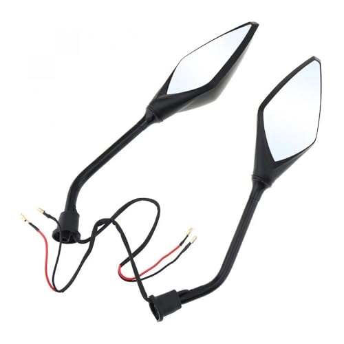 Espejos de motocicleta para evitar vibraciones con intermitentes universales de 9-18V en manillar