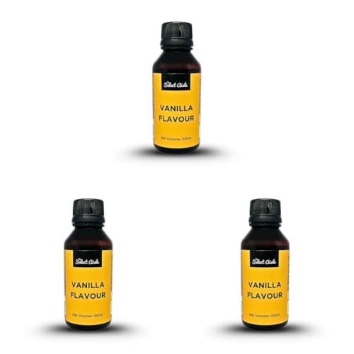 Image of The Select Aisle Vanilla Flavour Essence 100ml | Baking Essence for Cakes, Cookies & Desserts | Flavouring Agent for Frosting, Ice Cream & Beverages (Pack of 3)