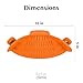 Kitchen Gizmo Snap N Strain Clip On Strainer for Pots and Pans - Adjustable Silicone Colander for Kitchen - Compact Clip-On Food Strainer for Draining Pasta and Vegetables - Orange
