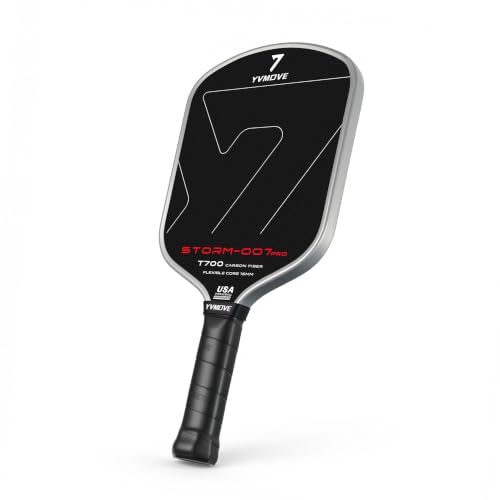Image of USAPA Approved 6-Layer Construction T700 Carbon Fiber Pickleball Paddle, 16mm Thermoformed Pickleball Racket with High Spin & Extended Grip, Professional Pickleball Paddle for Control and Power