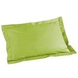 Fabricada de 100% algodón Douceur d\'Intérieur - 1640705, Funda De Almohada, 50 X 70 Cm, Lit Uni, Liso 57 Hilos, Verde