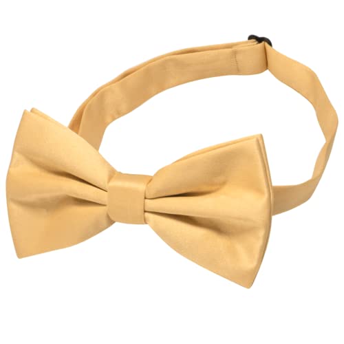 Image of JEMYGINS Solid Color Pre-tied Bow Tie Adjustable Bowtie for Men