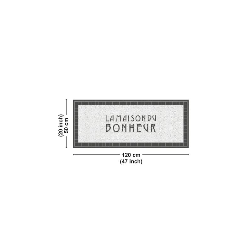 99 Déco - Tapis antidérapant en Vinyle intérieur et extérieur - 50 x 120 cm - Gris - Tesselle