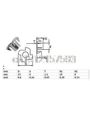 Lilianos 50Pcs 4 Prongs Zinc Plated T-Nut Tee Nut Fixing M4 x 10mm