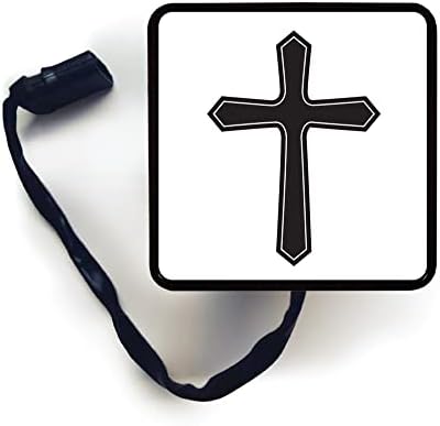 Black11 Designs Hitch Cover Art – Bible - Custom Designed Trailer Receiver LED Brake Light (Cross)