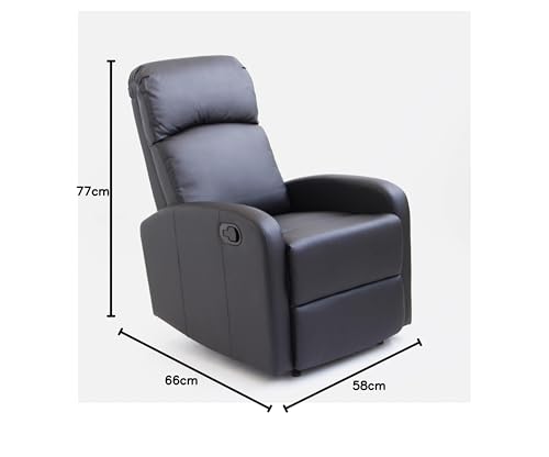 Astan Hogar Sillón Relax con Reclinación Manual, Tapizado en PU Anti-Cuarteo, Modelo Premium AH-AR30600NG - imagen 8