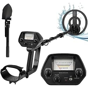 XDOVET – Kit de detección de metales profesional multimodo conmutable, bobina impermeable, alta precisión, con pala de excavación, color negro, para adultos y niños