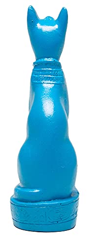 Estatua Mini Bastet Diosa Egipcia Azul 3 pulgadas miniatura 6