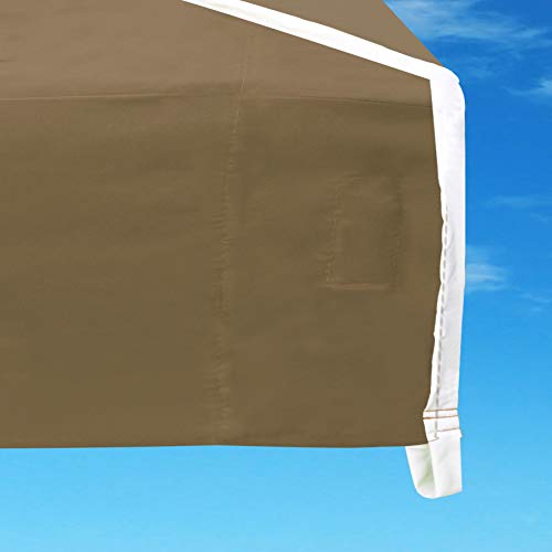 Strong Camel Ez pop Up Canopy Replacement Top Instant 10\'X10\' Gazebo Canopy Cover Patio Pavilion Sunshade Polyester-Brown Color - Thumbnail 5