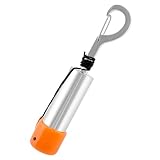 QWORK Scuba Diving Underwater Shaker with Clip, Non-Corrosive Metal Rattle Stick, Compact Safety Signal Bell for Scuba Gear Accessories - Includes Protective Quiet Cover for Marine Life Conservation