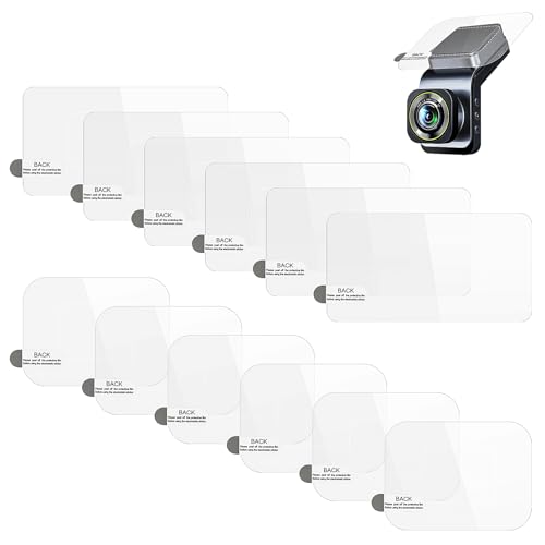 Image of YUXIANLB 12PCS Electrostatic Film for Dash Cam Clear Reusable Static Cling Stickers for Windshields Double-Sided Adhesive Pads for Scratch-Proof Residue-Free Reflective Films for Windshield Protector