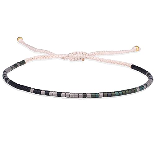 Image of KELITCH Boho Women Crystal Shell Beaded Friendship Bracelets Handmade Strand Bracelet Bangles Jewelry
