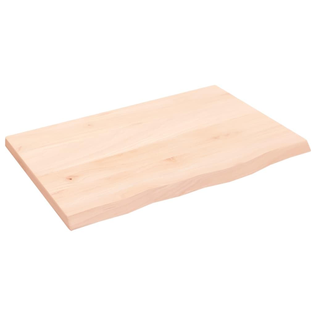 vidaXL Waschtischplatte, Multifunktional Arbeitsplatte mit Naturkante, Waschtischkonsole Tischplatte für Badezimmer, Holzplatte Platte Badmöbel, 60x40x2 cm Massivholz Unbehandelt