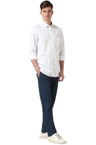 Image of Peter England Men's Cotton Slim Fit Print Shirt