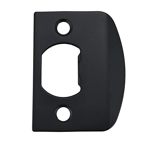 Design House 779348 Full Lip Square Corner Strike Plate Matte Black