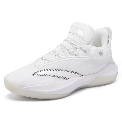 Bacury Women Men Basketball Shoes Breathable Mesh Fashion Sneakers Lightweight Non Slip Sports Shoe...