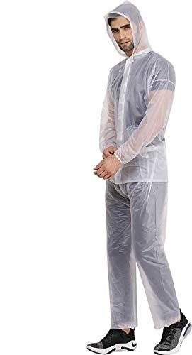 white transparent raincoat