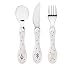 LÄSSIG Set di Posate per Bambini 3 Pezzi Cucchiaio Forchetta Coltello Manico in Plastica in Acciaio Inossidabile/Cutlery 3 Pcs Garden Explorer