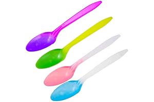 Colorful Spoons: 25 Pack Color Changing Reusable Spoons Pack