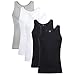 Falechay Camiseta Tirantes para Hombre Pack de 5 de Algodón 100% Camisetas Interiores Deporte más Colores Negro Blanco Gris XXL
