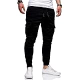 Pantalones De Hombre Casual Hiking Outdoor Fashion Men Joggers Pants Black X-Large