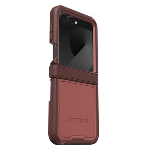 Image of OtterBox Galaxy Z Flip7 FE & Flip6 Defender Series XT Case - Red Clay | Tough, Rugged & Durable Samsung Galaxy Case with Magnets, Rugged Hinge Cover, Durable, Grippy Edges and Port Covers