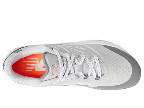 New Balance New Balance Men's FreezeLX V4 Turf Lacrosse Shoe, Grey/White/White, 8.5 M
