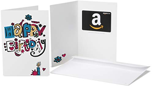 Amazon.co.uk Gift Card for Any Amount in a Birthday Doodle Greeting Card