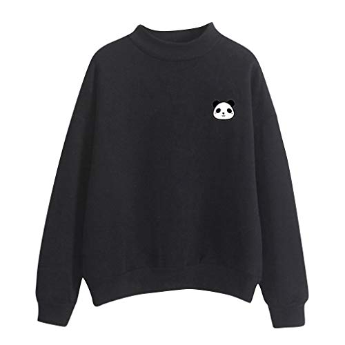 Reooly Hombre sin Capucha Hombre Sudadera Cuadros Cuello Alto Mujer Chimenea de...