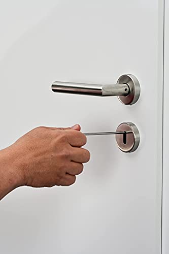 Multipick Dietrich öffnet nahezu jede Tür mit Bartschloss - Universal Öffner Schlüssel für Bart Buntbartschloss - 1 Stück in Profi Schlüsseldienst Werkzeug Qualität - Made in Germany