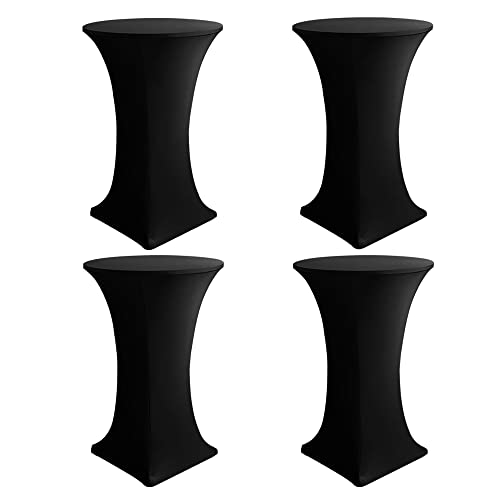 El Mejor Listado de Mesas de cóctel Top 10. 50 HolidayIdeas Fundas para mesa de cóctel, paquete de 4 manteles de cóctel de elastano elástico en esquinas cuadradas (negro, apto para mesas de 30 pulgadas de diámetro x 42...