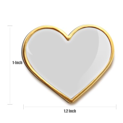 Image of 12 /25 /50 /100Pcs Multicolor Heart Love Lapel Pins Bulk - Metal Heart Health Brooch Badge For Men Women Clothes Bags Hats