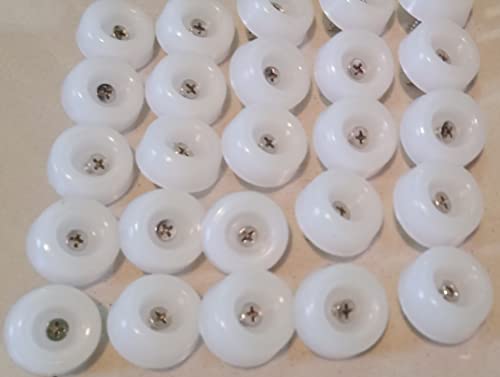 Image of Plastic End Cap Buffer (Pack of 10) with self Tapping SS Screws Suitable for Furniture Base Protection Available in White Color