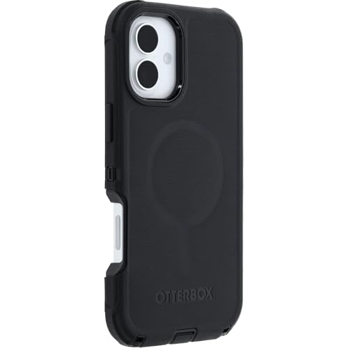 Image of Otterbox Defender MagSafe iPhone 16 Plus Case, Black, US Military MIL Standard