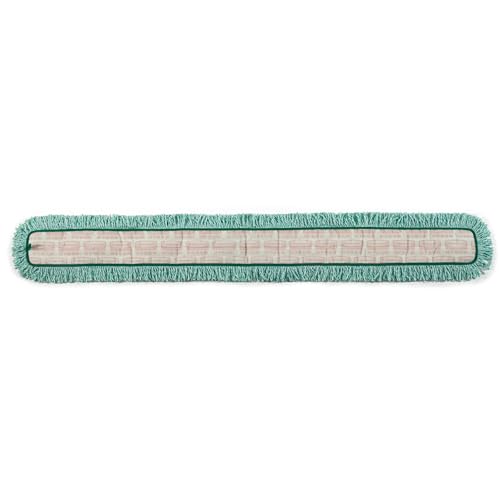 Image of Rubbermaid Commercial Products HYGEN 60 inch Microfiber Dust Pad with Fringe, Green, For Janitorial /Professional Cleaners and Heavy-Duty industrial Cleaning /Dusting /Sweeping
