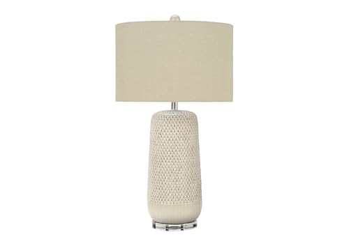 Lámpara de Mesa Monarch Specialties Ceramic Beige