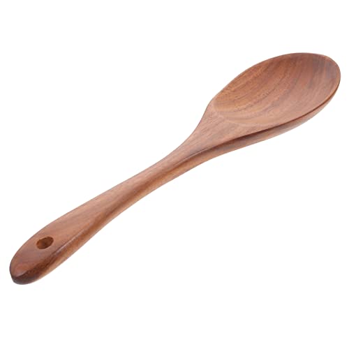 NAMOARLY Acacia Wood Salad Spoon Portable Ramen Spoon Pasta Salad Non Stick Rice Spatula Dinner Spoon Pasta Cooker Salad Serving Utensil Dessert Spoons Salad Serving Spoon Yogurt Spoon