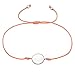 Laimons - Bracciale da donna in argento Sterling 925, con incisione e piastra di incisione, colore: Arancione lucido
