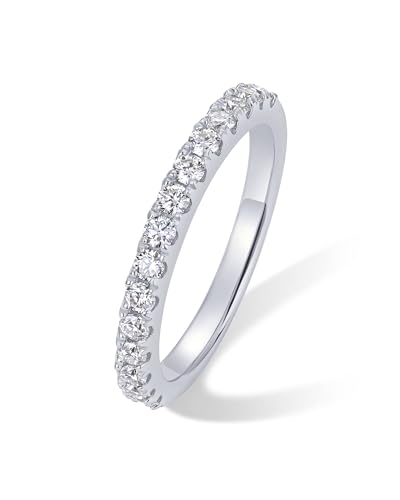 PAVOI Moissanite Vermeil Eternity Ring Bridal Style With Dazzling Moissanite Stones