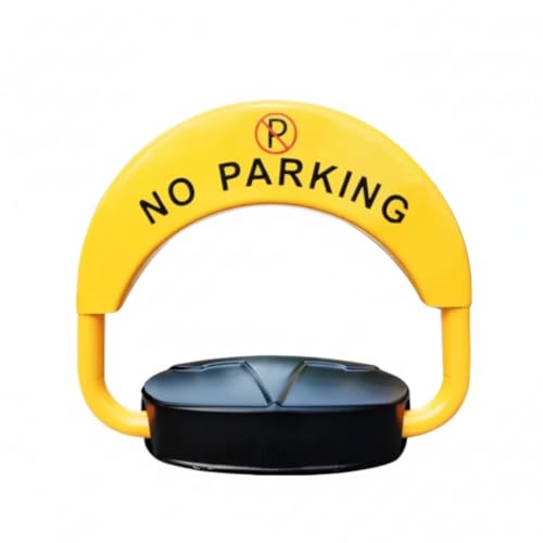 TAZEET Smart Remote Control Parking Lock with Anti-Collision Alarm Heavy-Duty Parking Barrier Dual Locking Mechanism Cylindrical Design Prevents Unauthorized Parking Space Occupation