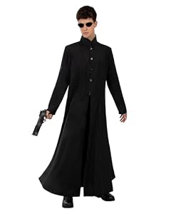 Funidelia Offizielles Matrix Neo Kostüm für Herren, Enthält Mantel und Brille - Outfit für Erwachsene für Partys, Karneval und Halloween - Größe M-L