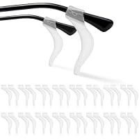 Quelcc 16 Pairs Eyeglass Ear Cushions, Glasses Ear Grips, Anti-Slip Glasses Ear Grip Hooks, Glasses Grips Behind Ears, Silicone Glasses Ear Grips for Spectacle Sunglasses Reading Glasses Eyewear