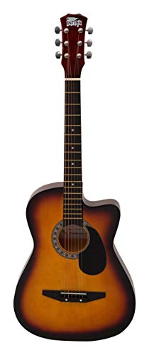 Intern INT-38C-SB-G 38 Inch Cutaway Acoustic Guitar Kit Sunburst - Image 3