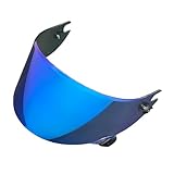 KWTN Motociclo Visiera Race-R PRO GP 06 for Casco Shark Race-R PRO GP, Race-R PRO Carbon, Aeron GP, Aeron GP FIM, Speed-R Carbon (Argento - for Il Giorno)(Revo Deep Blue-for Day)