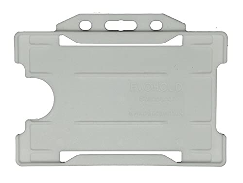 Identity-Plus: White Rigid Open Faced Landscape ID Card Badge Pass Holder (75)