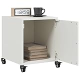 This set of 2 white steel mesitas de noche features a sleek modern design that complements any dormitorio or living space. The 36x39x43.5 cm dimensions provide perfect bedside proportions while the cold rolled steel ensures durability.