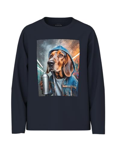 Name it kids Jungen Nkmvoto Ls Nreg Top, Dark Sapphire, 134-140 EU