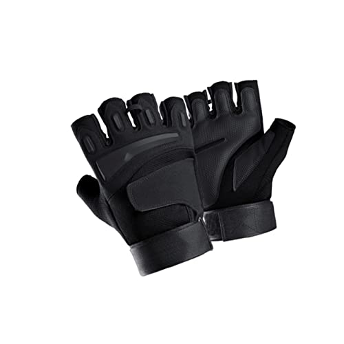 OUNONA 1Pair Comfortable Half Finger Riding Gloves for Men Breathable Fitness Gloves for Mountain Climbing Weightlifting Cycling Black XL Slip Shock Absorbing Design