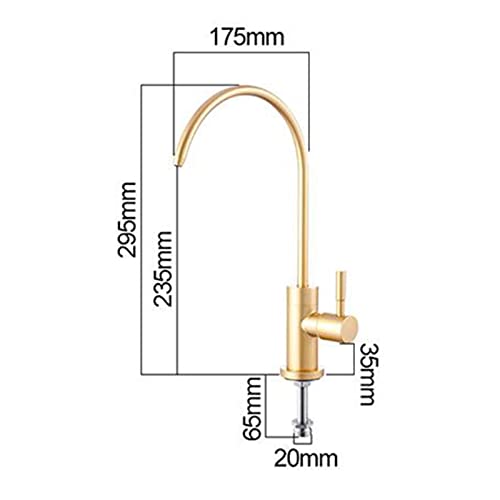 Robinet purificateur d'eau potable contre le calcaire cuisine or brossé E(B) - 3